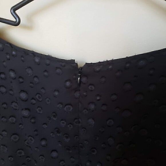 Ann Taylor Black Dot Party Shift Dress  with Sheer Sleeves Size 0 - Picture 9 of 15
